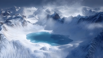 冰川湖泊雪山风光摄影