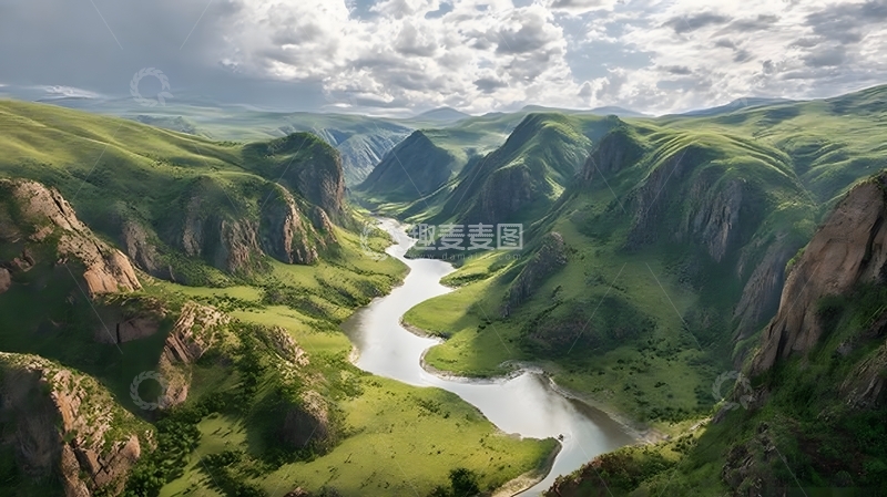 高清大图下载【趣麦麦图】壮丽河谷风光摄影