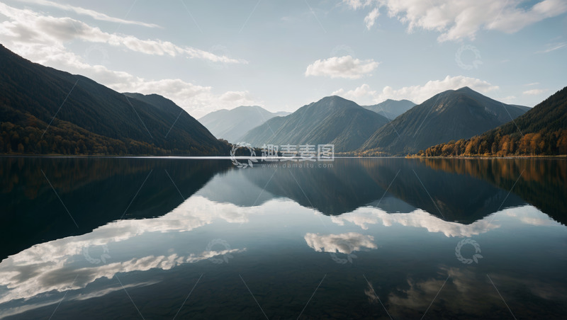 高清大图下载【趣麦麦图】山水湖泊自然风光全景
