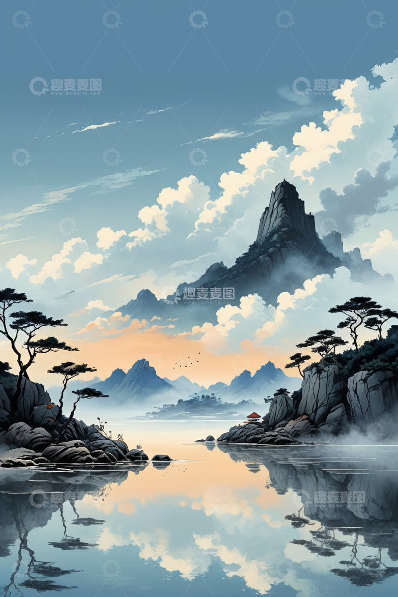 高清大图下载【趣麦麦图】山水云雾自然风光景象