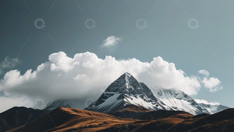 高清大图下载【趣麦麦图】雪山自然风光全景