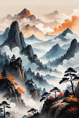 中国风山水风景素材