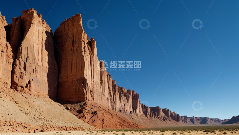 高清大图下载【趣麦麦图】沙漠中红色岩石景观