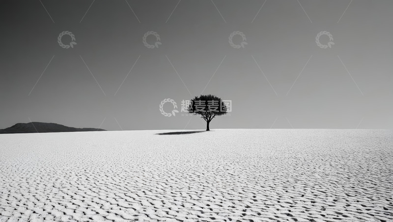 高清大图下载【趣麦麦图】沙漠中孤独的树