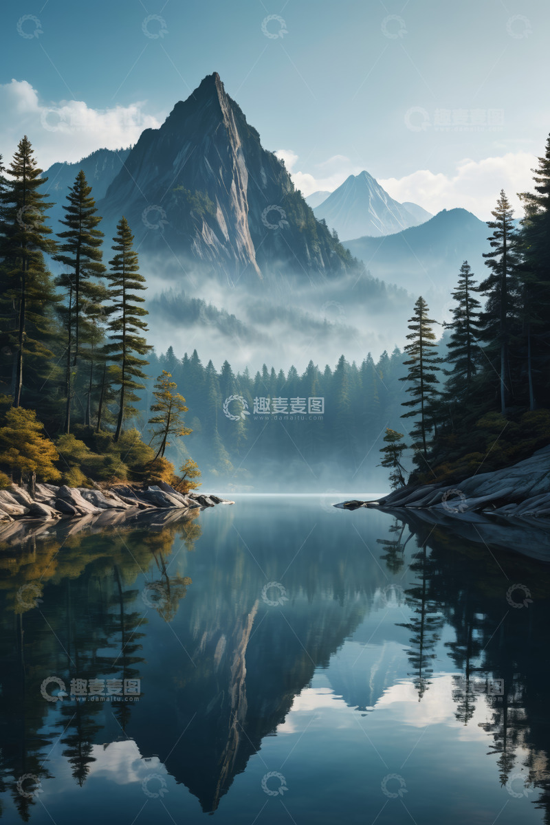 高清大图下载【趣麦麦图】山水森林自然风光全景