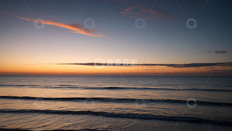 高清大图下载【趣麦麦图】海边日落时分海景