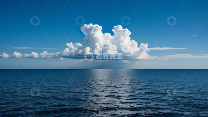 高清大图下载【趣麦麦图】蓝色海洋上的白云景观