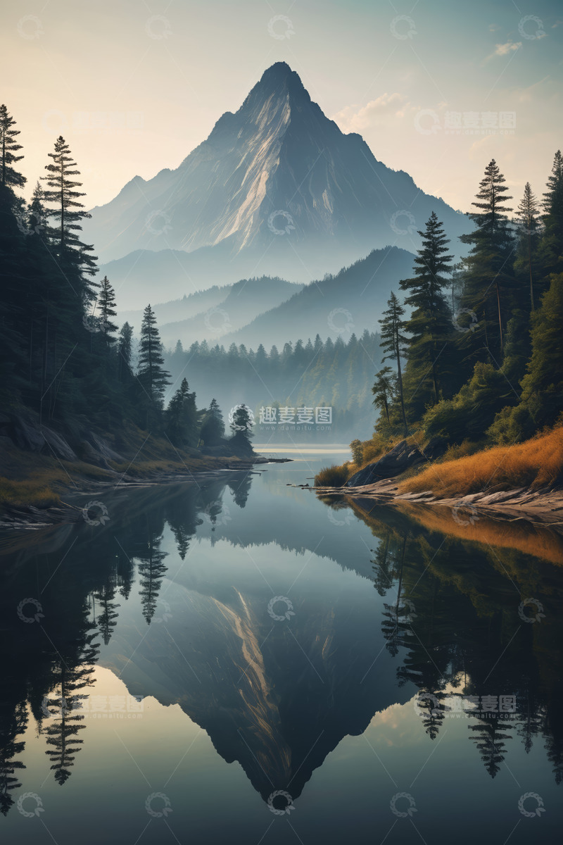 高清大图下载【趣麦麦图】山林湖泊自然风光景象