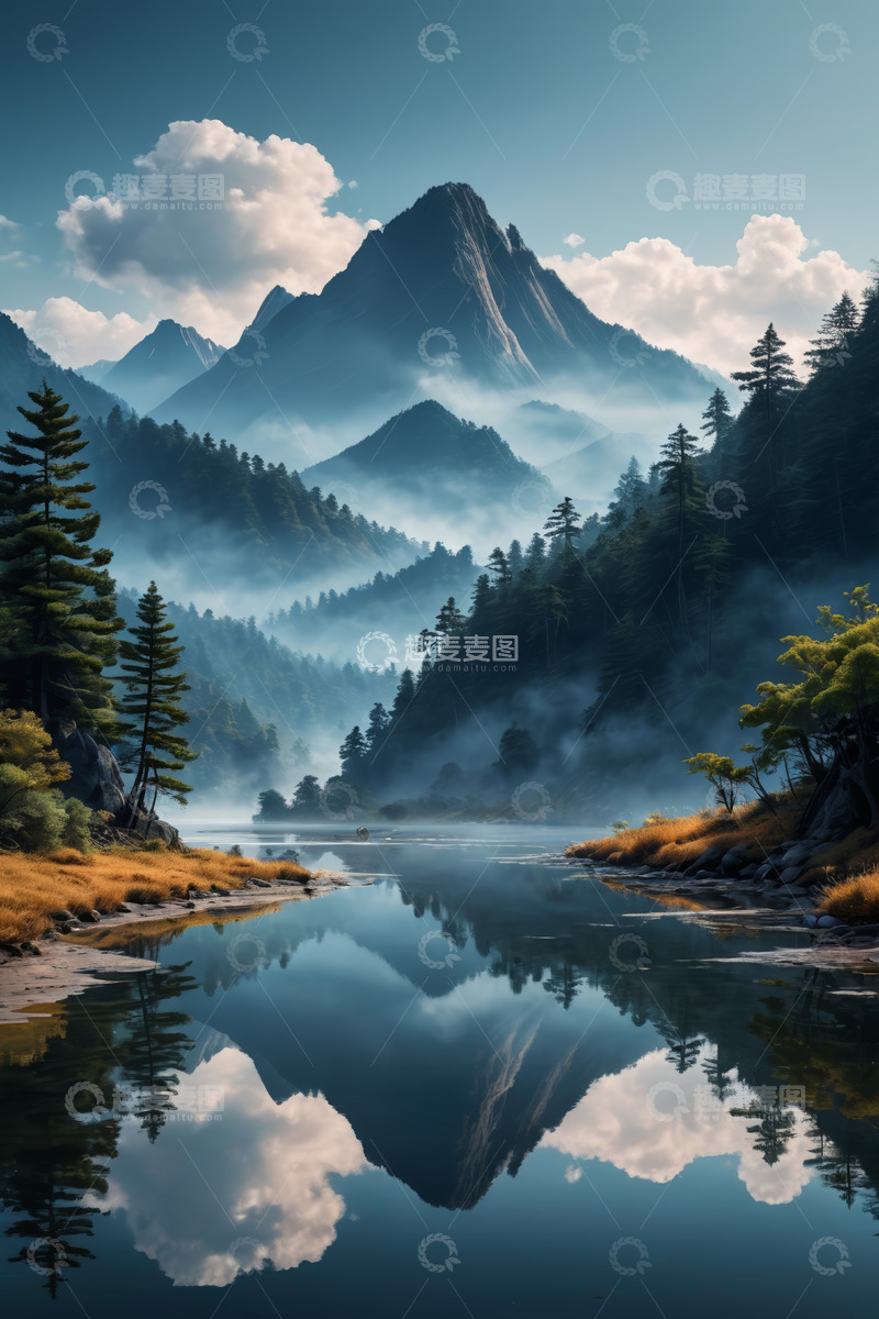 高清大图下载【趣麦麦图】山水云雾自然风光