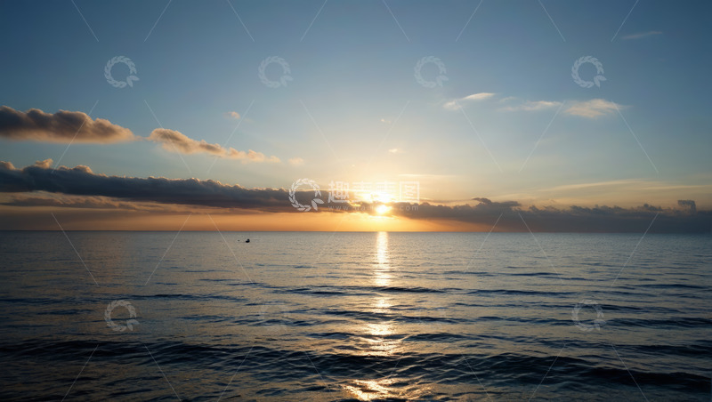 高清大图下载【趣麦麦图】海上日出自然风光景象