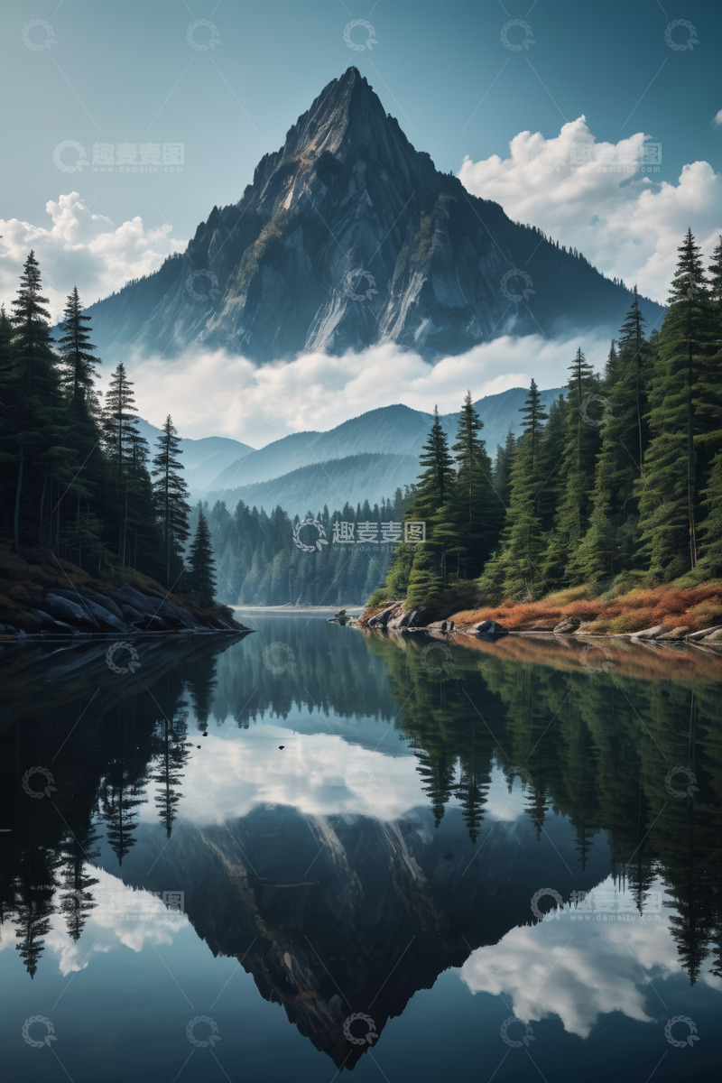 高清大图下载【趣麦麦图】山林湖泊自然风光景象