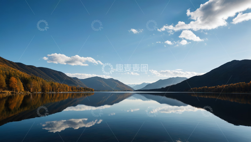 高清大图下载【趣麦麦图】山水湖泊自然风光全景