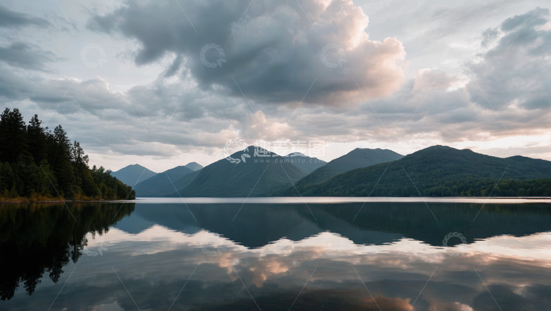 高清大图下载【趣麦麦图】山水湖泊与天空自然景观