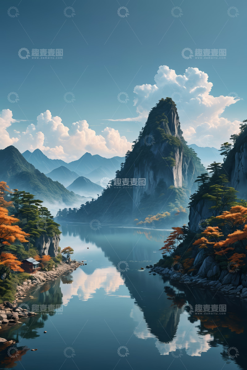 高清大图下载【趣麦麦图】山水自然风光全景