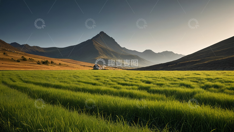 高清大图下载【趣麦麦图】草原山丘自然风光场景