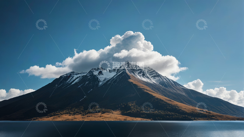 高清大图下载【趣麦麦图】雪山湖泊自然风光