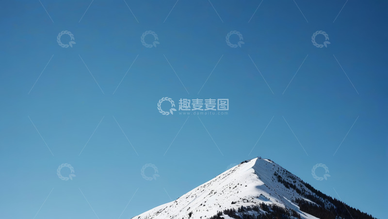 高清大图下载【趣麦麦图】雪山蓝天自然景观