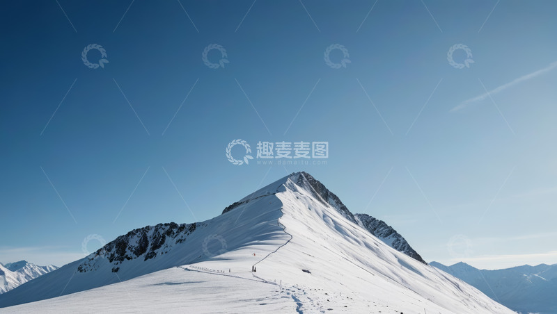 高清大图下载【趣麦麦图】雪山全景自然风光