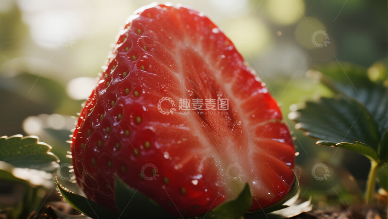 高清大图下载【趣麦麦图】新鲜草莓特写摄影