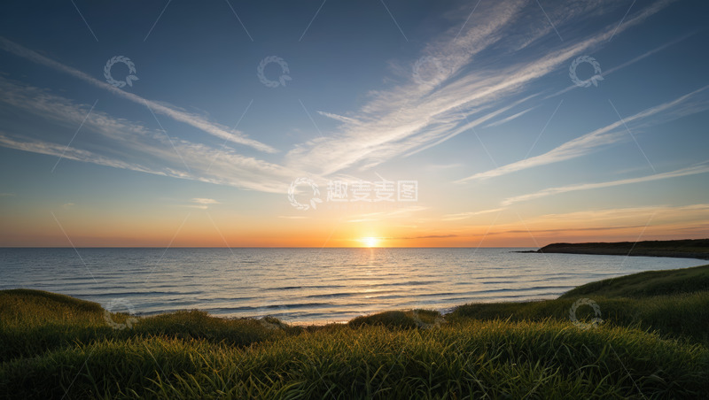 高清大图下载【趣麦麦图】海边日落自然风光