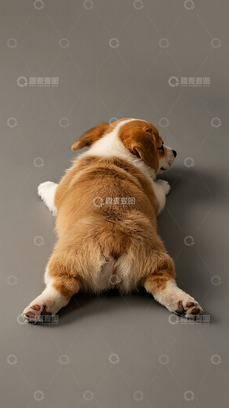 高清大图下载【趣麦麦图】柯基犬背影特写