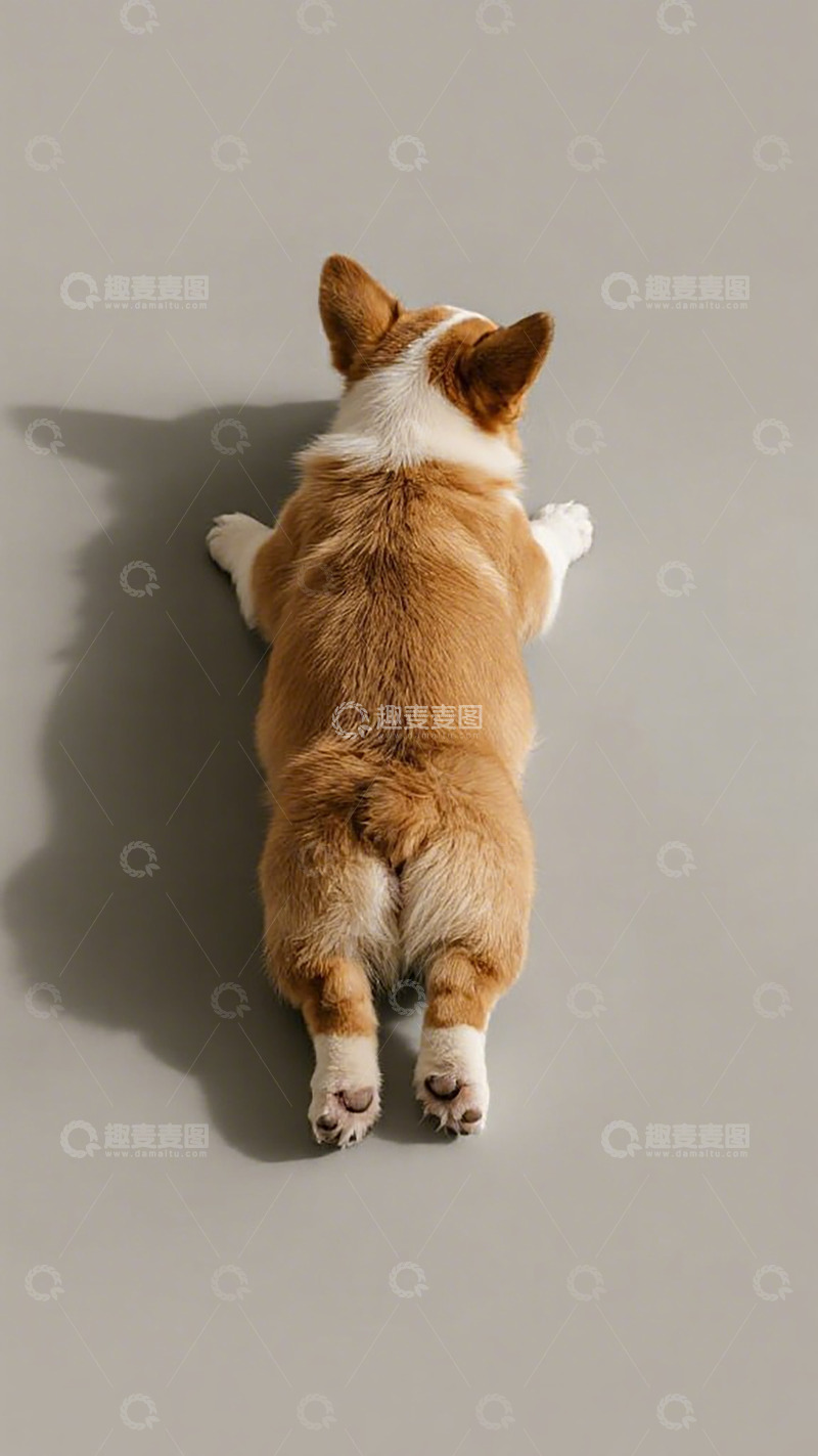 高清大图下载【趣麦麦图】背影柯基犬特写摄影