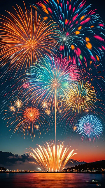 绚丽夜空烟花盛宴