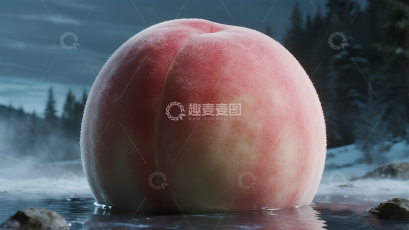 高清大图下载【趣麦麦图】冬日水蜜桃静谧美景