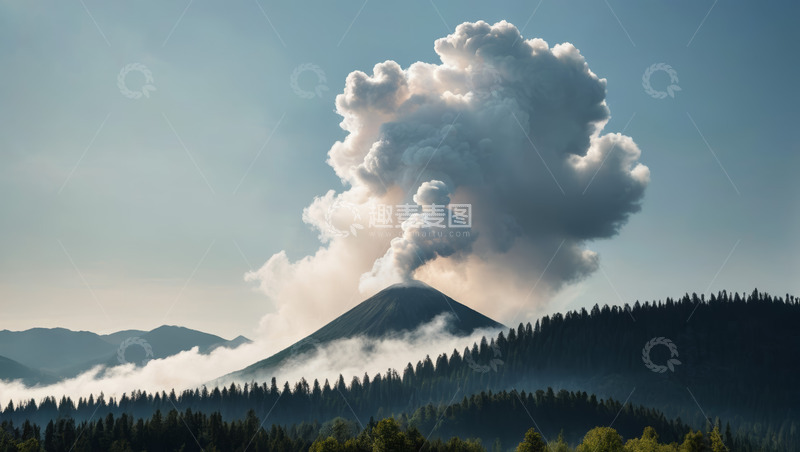 高清大图下载【趣麦麦图】火山喷发自然景观