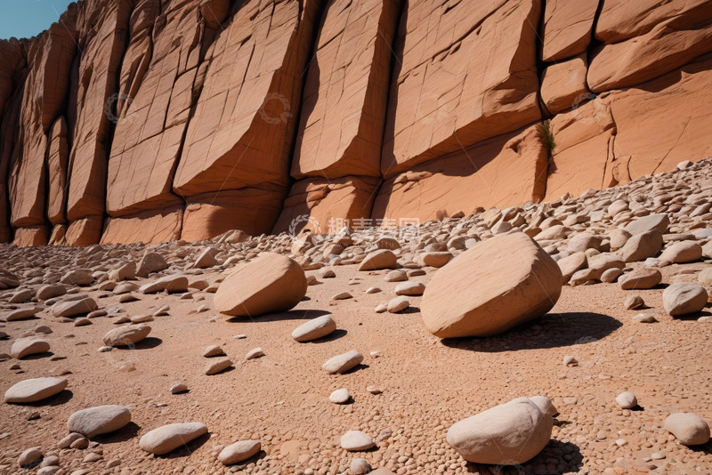 高清大图下载【趣麦麦图】沙漠中岩石景观