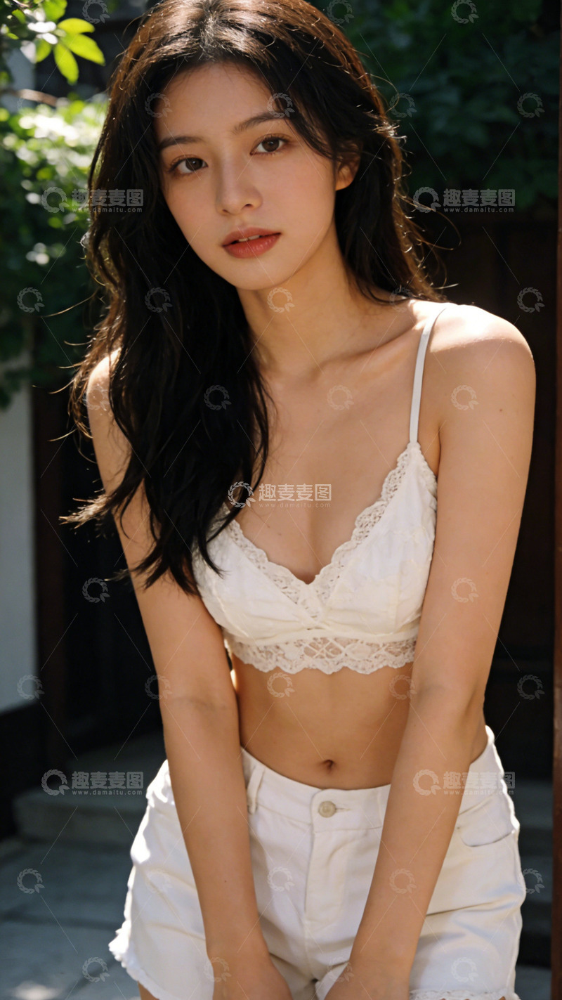 高清大图下载【趣麦麦图】阳光少女蕾丝内衣写真