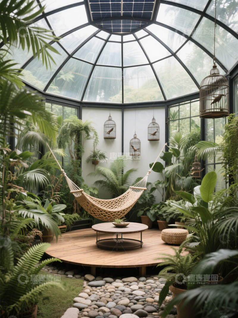 高清大图下载【趣麦麦图】温室花园休闲区设计