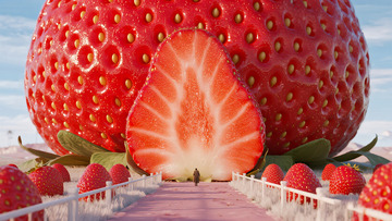 巨草莓奇幻场景动画画面