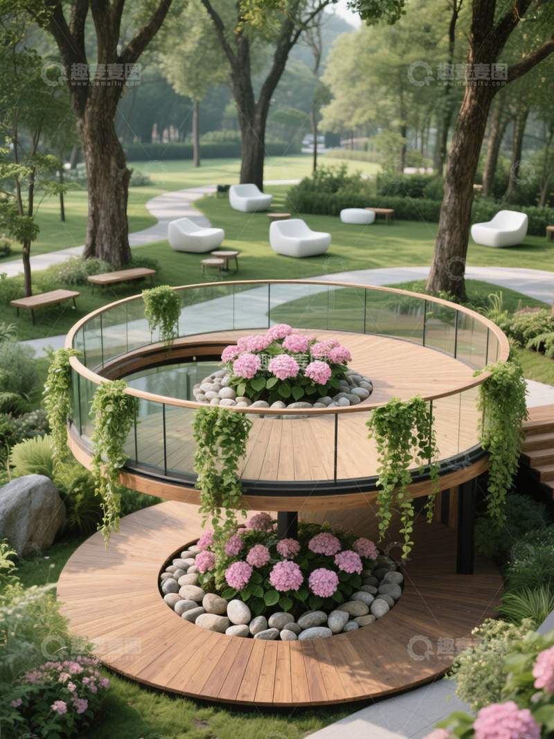 高清大图下载【趣麦麦图】现代园林休闲设计