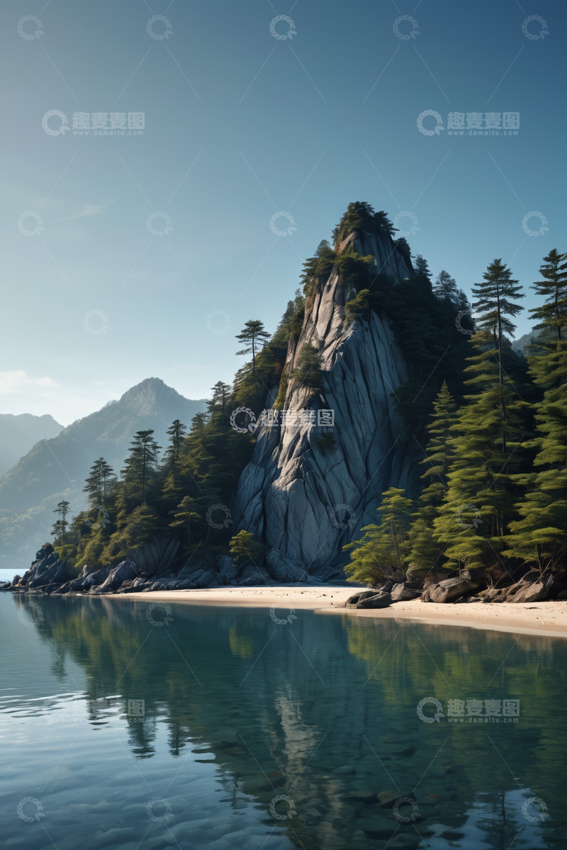 高清大图下载【趣麦麦图】山水相依的自然美景