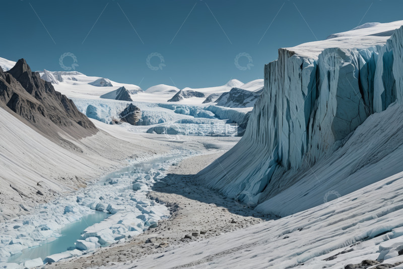 高清大图下载【趣麦麦图】冰川山谷自然景观
