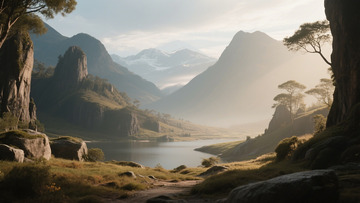 山水风景画自然美景