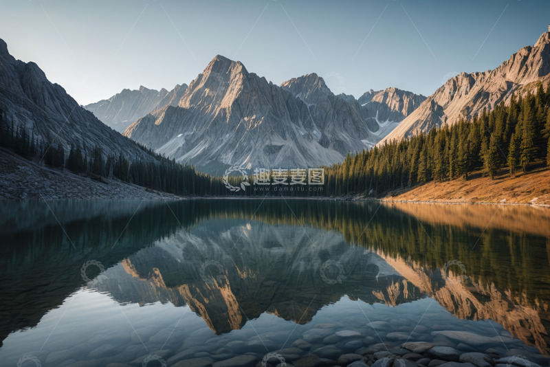 高清大图下载【趣麦麦图】山川湖泊与森林自然景观