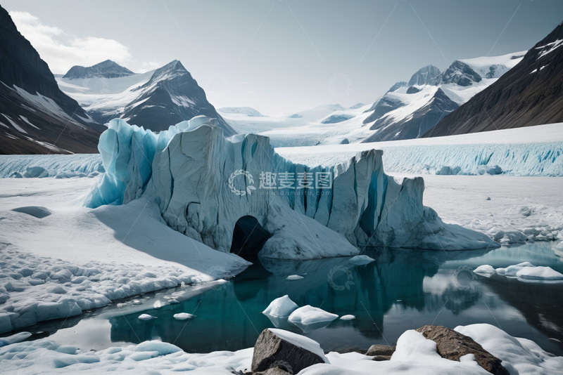 高清大图下载【趣麦麦图】冰川湖泊自然风光景象