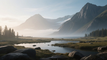 山水风光自然风景画