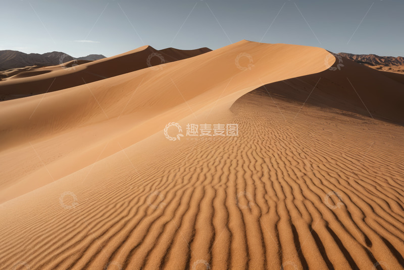 高清大图下载【趣麦麦图】广袤沙漠沙丘自然景观