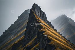 巍峨山峰自然风光