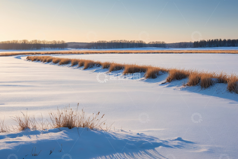 高清大图下载【趣麦麦图】冬日雪地荒野景观
