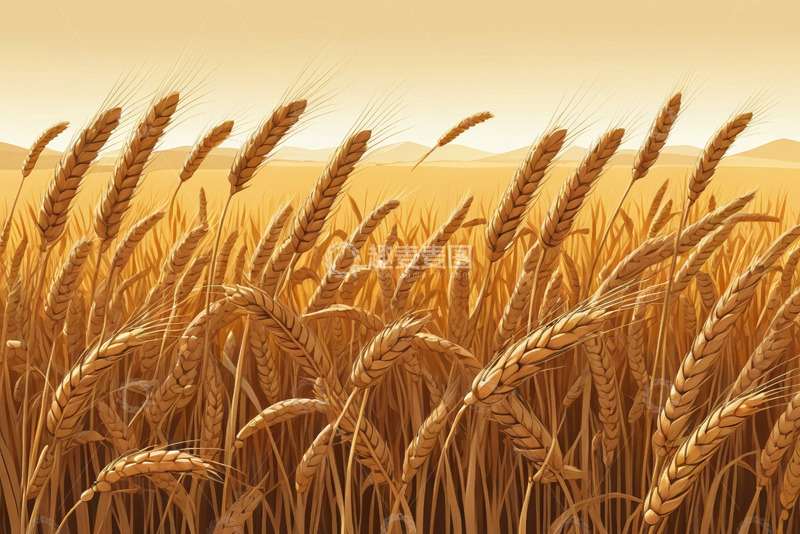 高清大图下载【趣麦麦图】金黄麦田自然风光