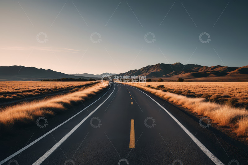 高清大图下载【趣麦麦图】旷野中的蜿蜒公路