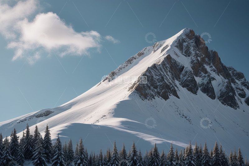 高清大图下载【趣麦麦图】雪山全景自然风光