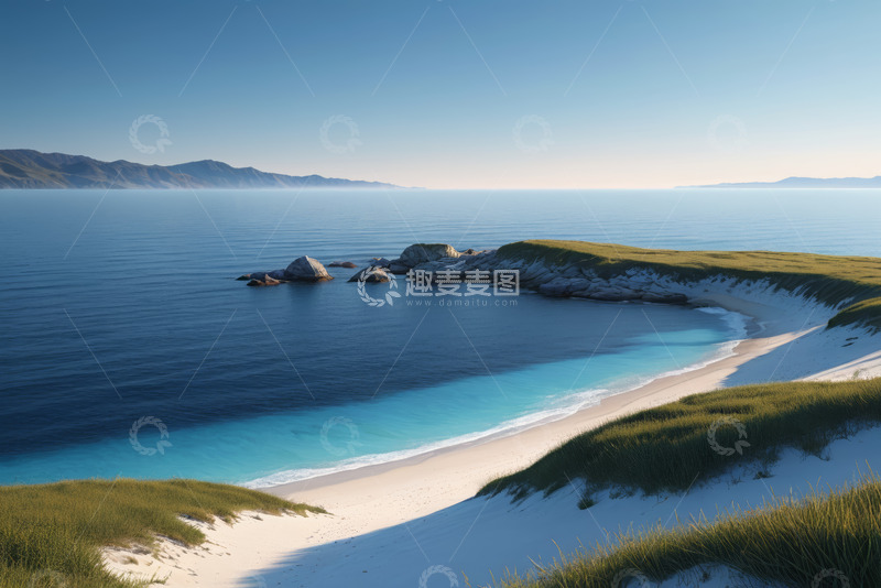 高清大图下载【趣麦麦图】美丽海滩与海洋风景