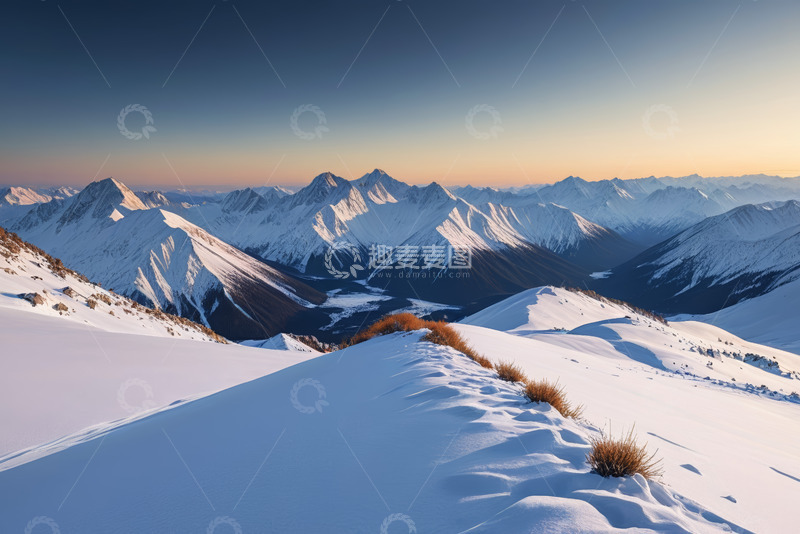 高清大图下载【趣麦麦图】雪山自然风光全景