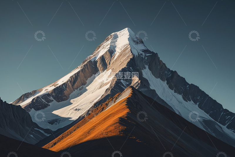 高清大图下载【趣麦麦图】雪山壮丽全景