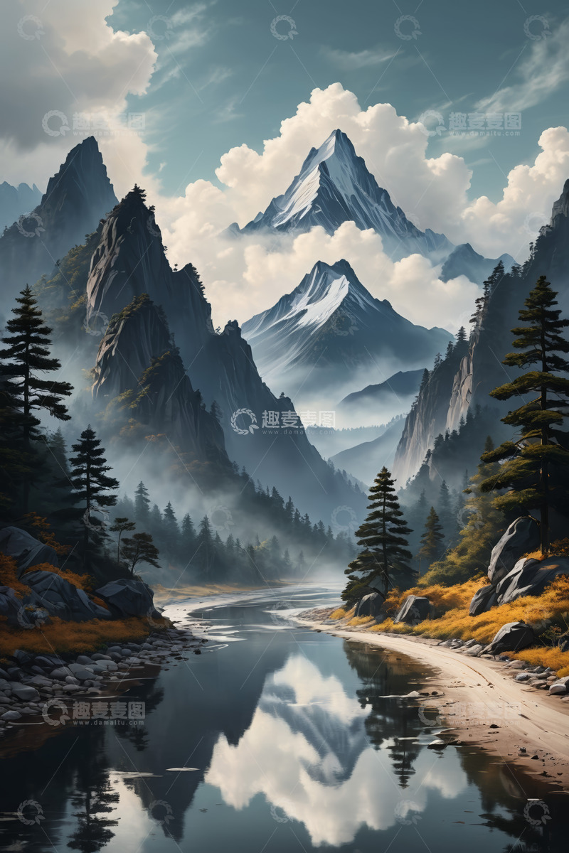 高清大图下载【趣麦麦图】山川河流自然风光